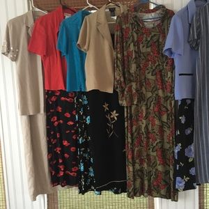 Ladies clothing.  Dresses with jackets and Jackets